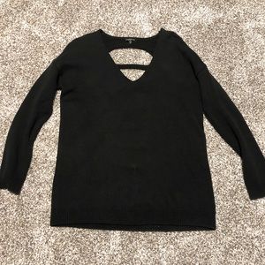 Express distressed black sweater